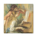 Renoir's Young Girls at the Piano magnets by MasterpieceCafe Renoir's Young Girls at the Piano magnets