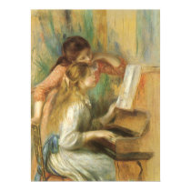 Renoir's Young Girls at the Piano posters by MasterpieceCafe Renoir's Young Girls at the Piano posters