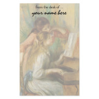 Renoir's Young Girls at the Piano stationery