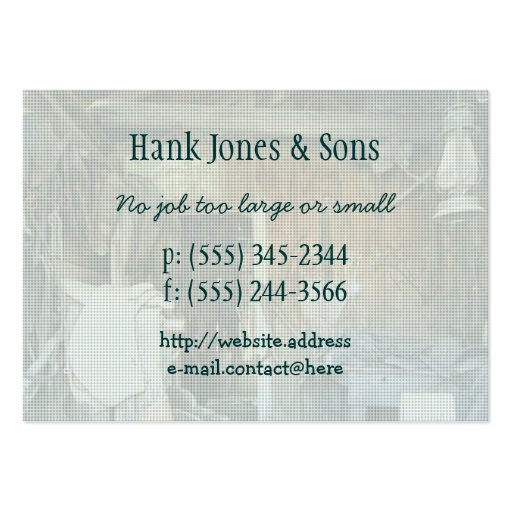 Renovations Old Home Custom Business Card Template (back side)