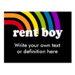 RENT BOY Definition Postcard