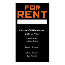 Rental Business Card