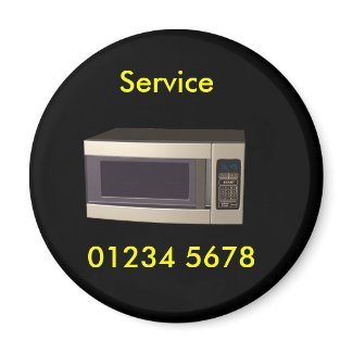 Repair - microwave service tag magnet