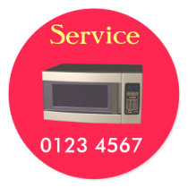 Repair - microwave service tag stickers