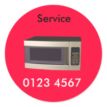 Repair - microwave service tag stickers