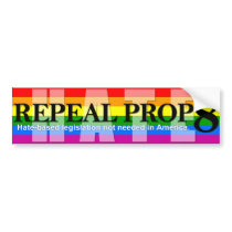 Repeal 8 - Rainbow Flag bumper stickers by RepealProp8 Repeal 8 - Rainbow Flag bumper stickers