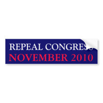 REPEAL CONGRESS, NOVEMBER 2010 BUMPER STICKERS