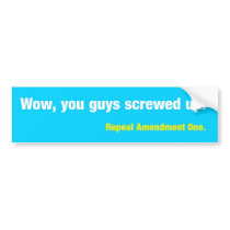 Repeal NC Amendment One bumper sticker