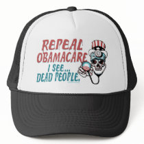 Repeal Obama Care by Yes Politics Suck Mesh Hats