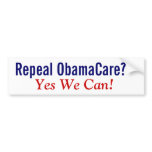 Repeal ObamaCare? Yes We Can! Bumper Stickers