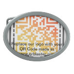 Replace our logo with your QR Code Oval Belt Buckles