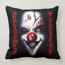 Replacement Surgeon - Evil Clown Throw Pillow