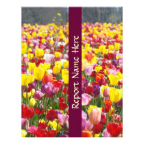Report Cover Page Letterhead Spring Tulips School