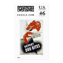 Report Dog Bites 1941 WPA Stamps