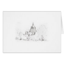 Report map design Hanover city hall Greeting Card