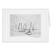 Report map design Hanover landscape Greeting Card