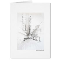 Report map design Hanover landscape Greeting Card