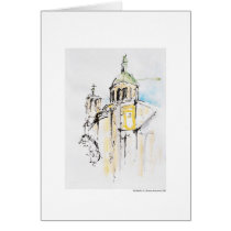 Report map design Hanover landscape Greeting Card