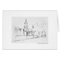 Report map design Hanover landscape Greeting Cards