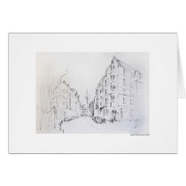 Report map design Hanover landscape Greeting Card
