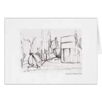 Report map design Hanover landscape Greeting Card