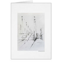 Report map design Hanover landscape Greeting Cards