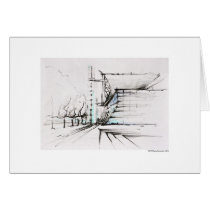 Report map design Hanover landscape Greeting Cards