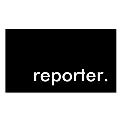 reporter. business card template