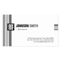 Reporter - Creative Black White Business Card Template