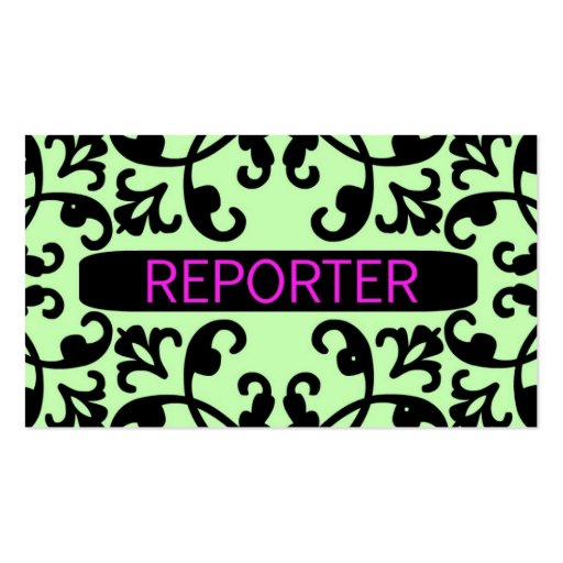 Reporter Damask Business Card