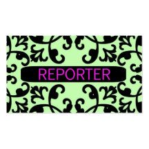 Reporter Damask Business Card