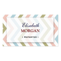 Reporter - Natural Graceful Chevron Business Card Templates