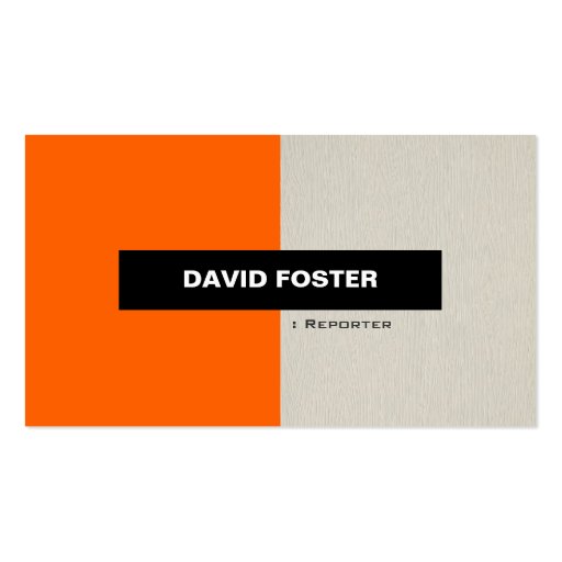 Reporter - Simple Elegant Stylish Business Card Template (front side)