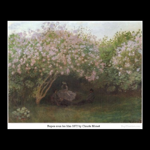 Repos sous les lilas 1872 by Claude Monet Posters