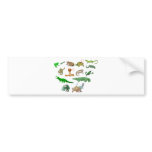 reptiles collection of reptiles didactic illustrat bumper sticker