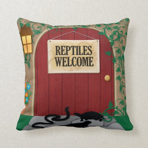 Reptiles Welcome Throw Pillows Zazzle