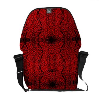 Reptilian Red and Black Rickshaw Messenger bag