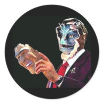 reptilian round stickers