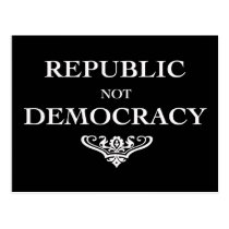 Republic not Democracy postcards