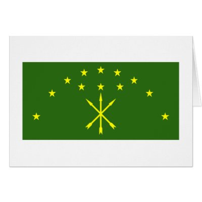 Republic of Adygea Flag Cards by Vexillophile