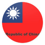 Republic Of China Roundel quality Flag Round Sticker