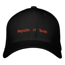 Republic of Texas embroidered hats