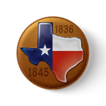 Republic of Texas Round Button