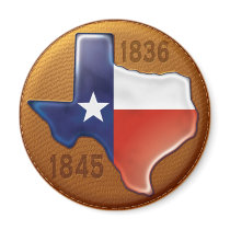Republic of Texas Round Magnet
