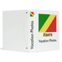 Republic of the Congo Flag with name in Russian Vinyl Binder