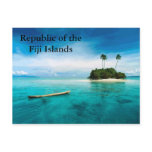 republic, fiji, islands, postcard