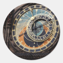 República Checa: Reloj astronómico de Praga Pegatinas