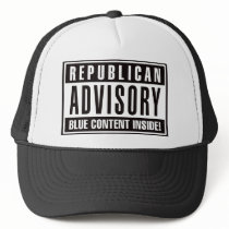 Republican Advisory Blue Content Inside - Black hats by visualnewbie Republican Advisory Blue Content Inside - Black hats