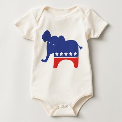 Republican Baby Elephant Baby Creeper