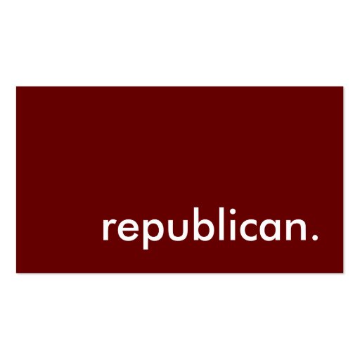 republican. business card templates